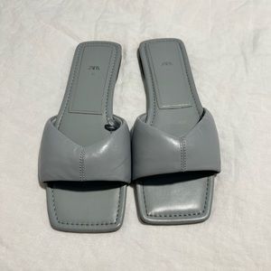 Zara blue slides